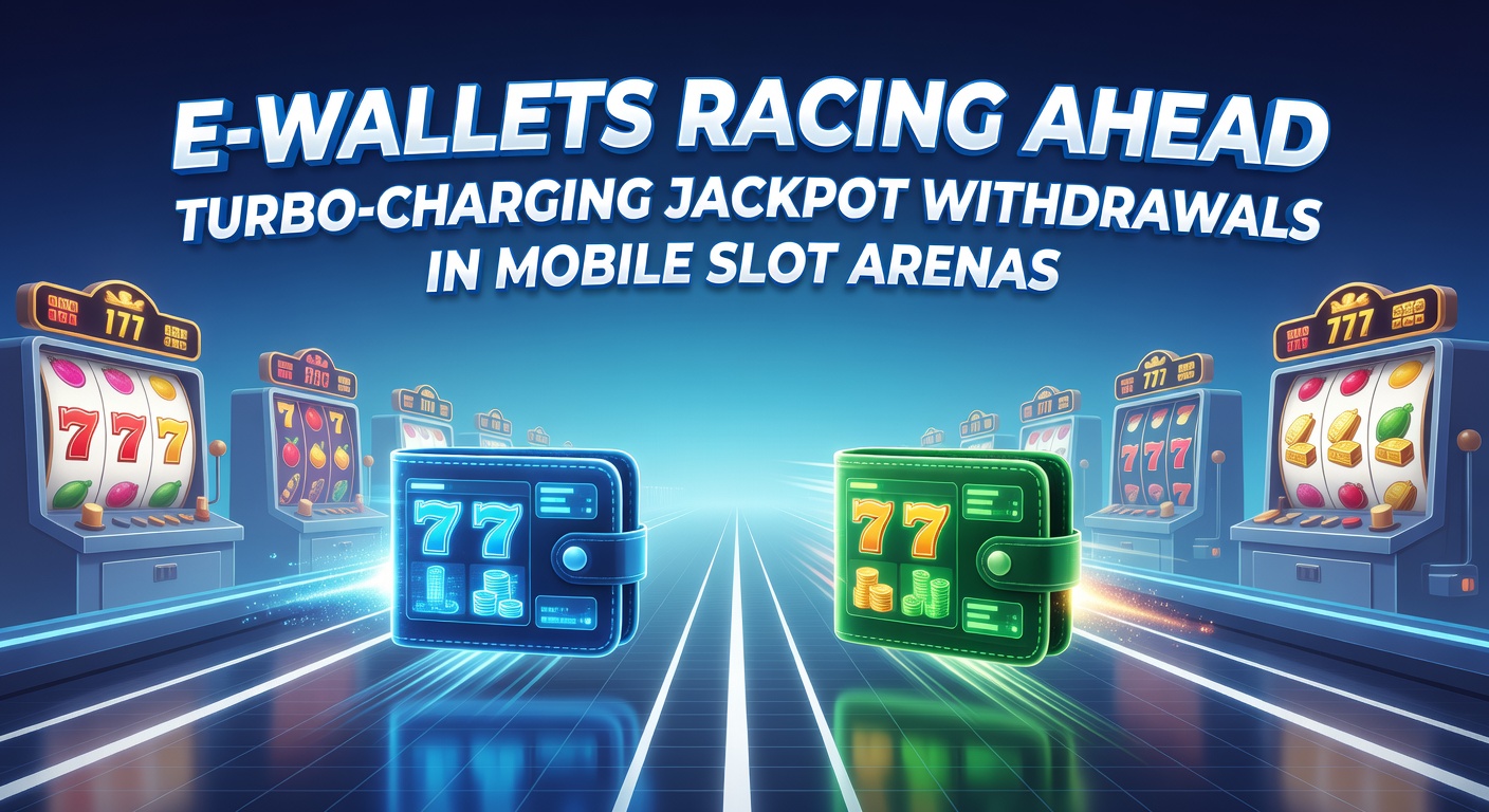 Smartphone mit E-Wallet-App und leuchtendem Jackpot-Symbol auf einem Slot-Spielbildschirm, das die Geschwindigkeit von Transaktionen symbolisiert